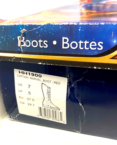 Rubie's Captain Marvel Boots Cosplay Women Boots Size 7 Marvel New in Box - Picture 9 of 9