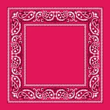 HOT PINK Open Center Paisley BANDANA Head Face Wrap Mask Neck Scarf Cover Scarve