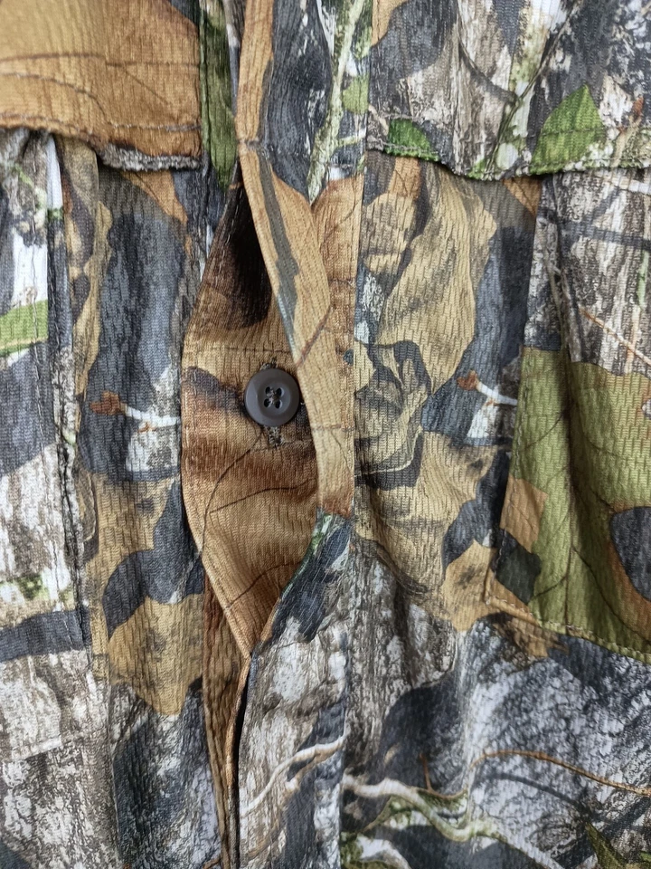REDHEAD Silent Hide MOSSY OAK Camo Button Up Shirt Bass Pro Shops Large - Image 4 of 4