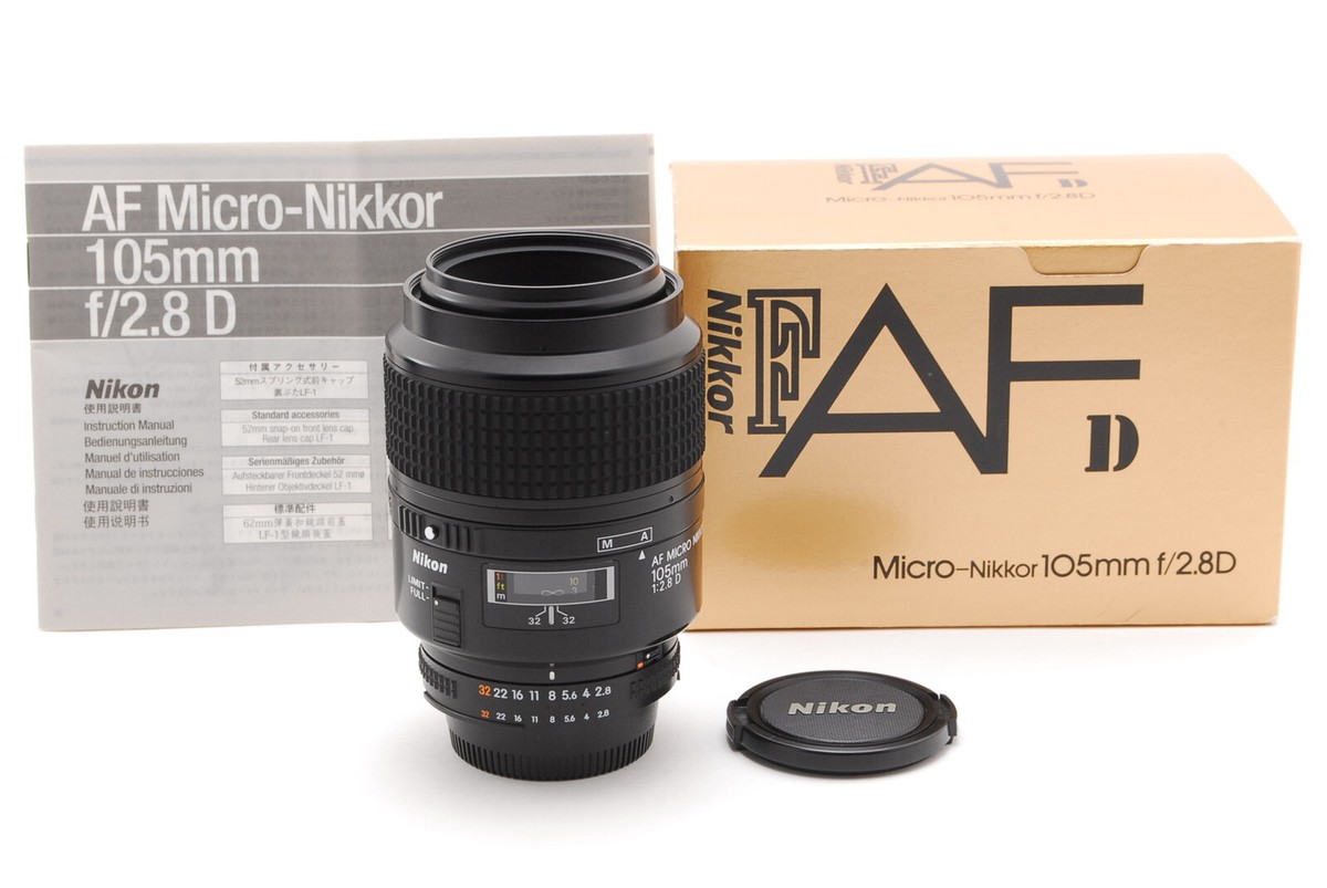 [Top MINT w/Box] Nikon AF Micro NIKKOR 105mm f/2.8 D Telephoto Lens From  JPN 557