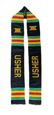 Usher Kente Cloth Stole/Sash Black-DP1549DF