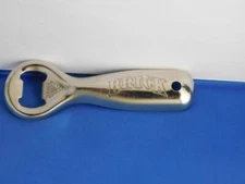VINTAGE BEER BOTTLE OPENER  LEDCO METAL CANADA BRICK BREWERY ADVERTISING