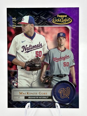 MACKENZIE GORE 2022 TOPPS GOLD LABEL CLASS 2 PURPLE 41/75 NATIONALS #19 JC