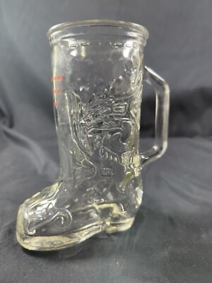 Country And Western Heritage Festival Cowboy Boot 6'' Glass Beer Mug Kenner LA