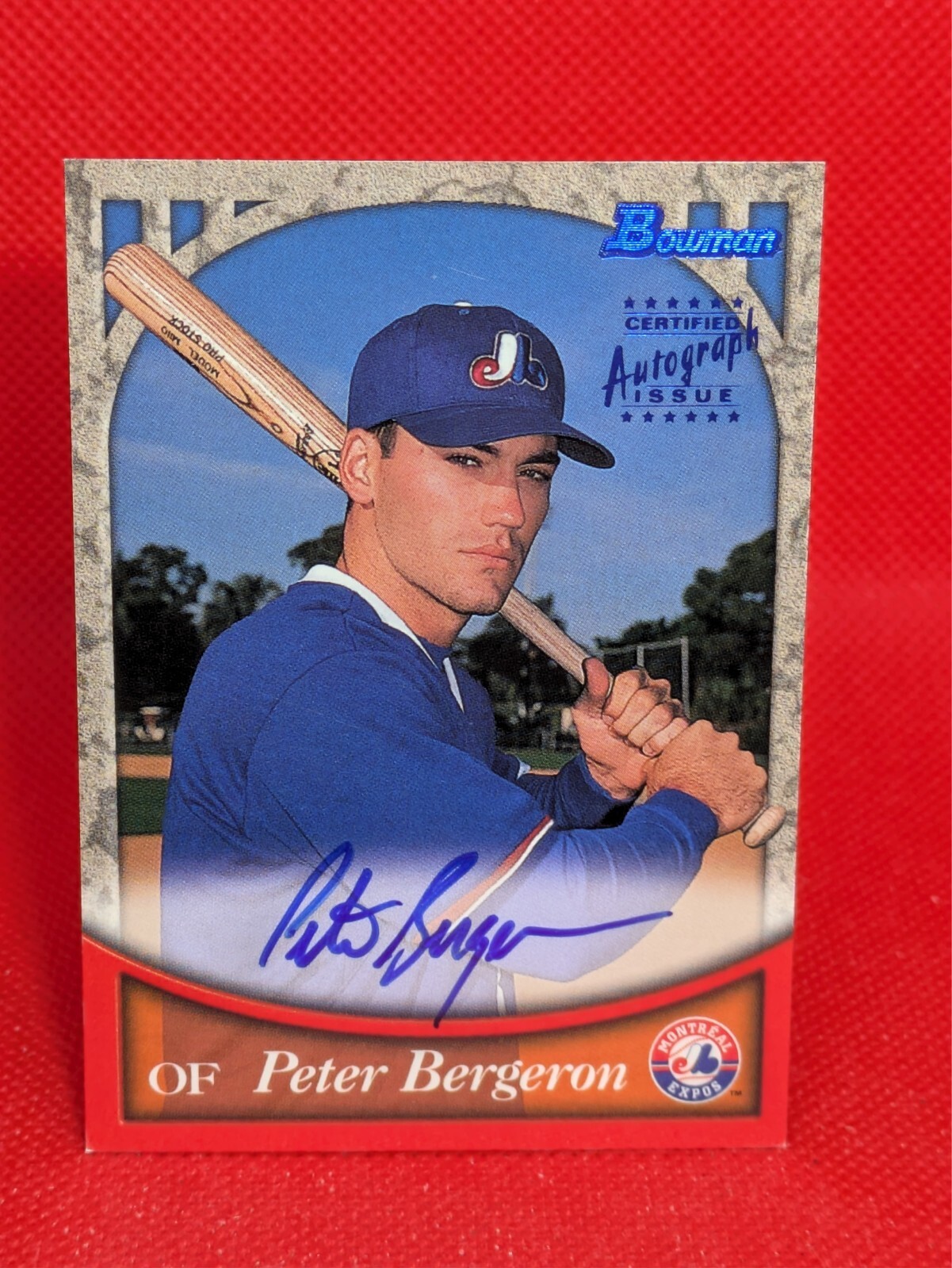 1999 Bowman Auto Blue Peter Bergeron Auto #BA38