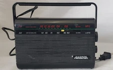 Vintage Sound Design AM FM Portable Radio W/Handle 2224BLK Tested Works