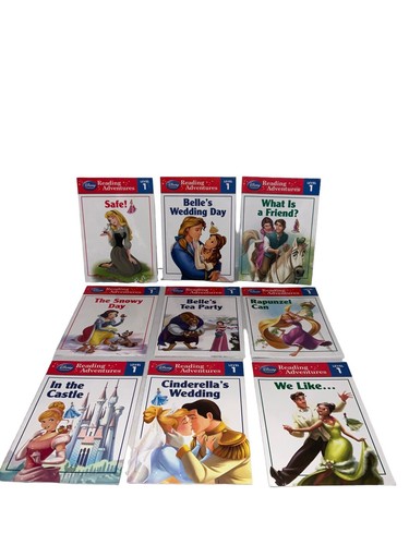 Disney Princess Reading Adventures Books Learning Level 1 -  Lot of 9 - Picture 1 of 10