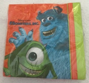 Hallmark Disney Monsters, Inc. 5" Napkins Featuring Sully & Mike ***NEW*** GR 04