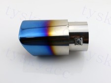 Silenciador de tubo silenciador trasero de escape trasero universal calibre 76 mm de 3 pulgadas