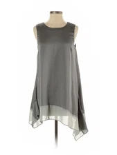 H By Halston Women Gray Sleeveless Blouse 4