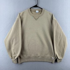 Vintage Russell Athletic Sweatshirt Mens Large Beige Crewneck 90s Made in USA
