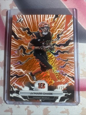 2025 Topps Resurgence Ja’Marr Chase Orange Static /25 Color Match Bengals
