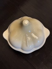 Rare Discontinued Le Creuset Stoneware Garlic Mini Cocotte