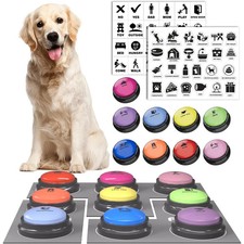 Dog Buttons for Communication, 9 Pcs Dog Talking Button Set, 30s Voice Record...