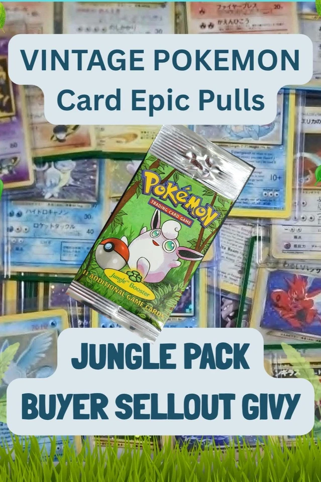 VINTAGE POKEMON CARD PULLS - SEALED JUNGLE PACK GIVVY