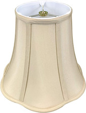 Beige Bottom Scalloped Bell Lamp Shade 6x12x10.25 Inches, BSO-703-12BG