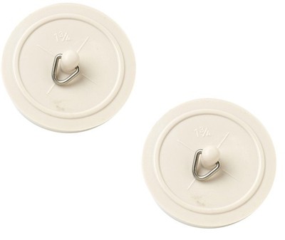 2-Pack 45mm 1-3/4'' White Basin Bath Plug Stoppers for Bathtub Sink Drain