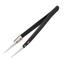 Stainless Steel Ceramic Tweezers with Ceramic Tips - High Temperature Resistant