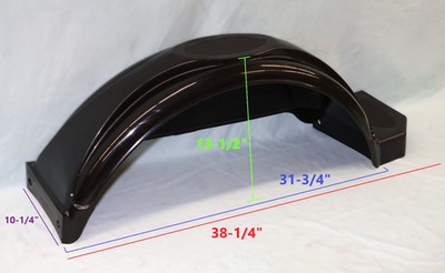 EZ Loader Boat Trailer Tandem Composite Fender Black 1 Step Light Cutout RF / LR