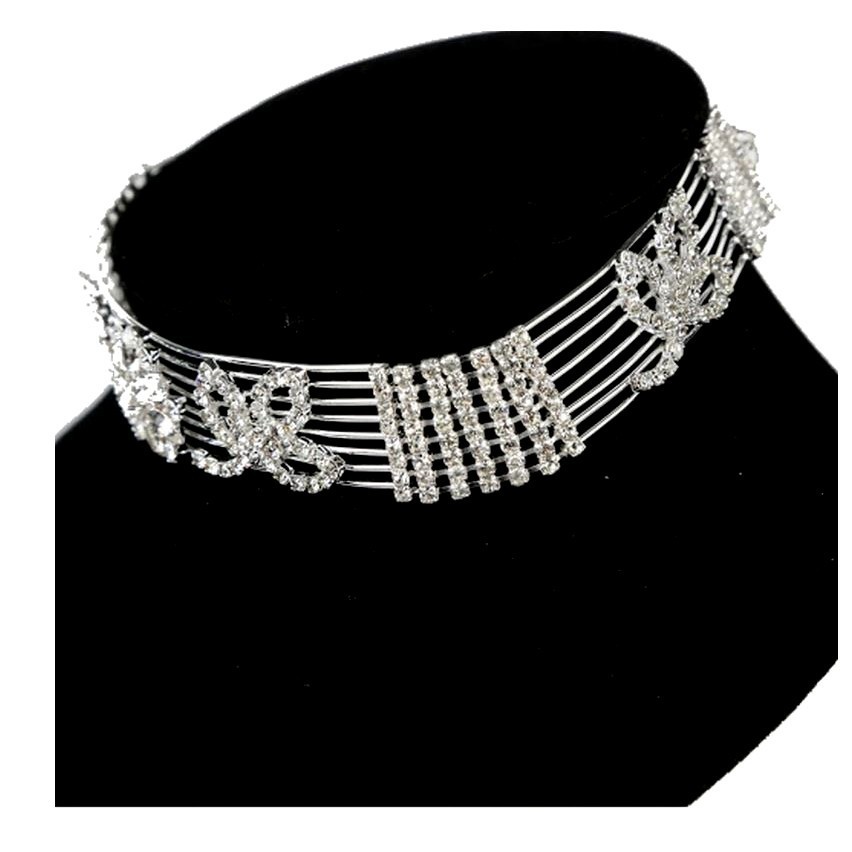 Bijou femme en plaqué argent 925 de haute qualité avec zirconium clair scintillant style chic