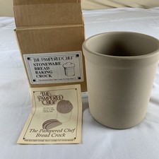 Pampered Chef Stoneware Bread Baking Crock With Recipes~NEVER USED~ORIGINAL BOX