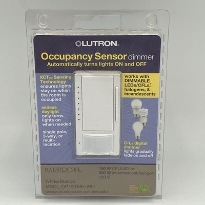 Lutron MSCL-OP153MH Occupancy Motion Sensor and Dimmer Single Pole White