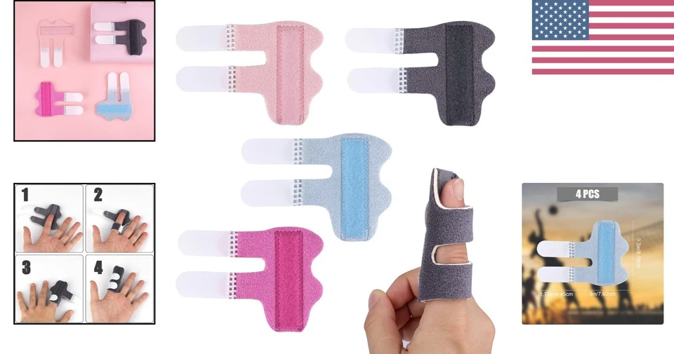 Férulas ergonómicas de soporte para dedos - 4 piezas, ideales para artritis y lesiones Foto 2 de 4
