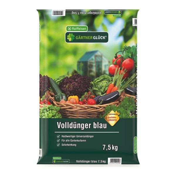 Raiffeisen GÄRtnerglÜCk VolldüNger Blau 7,5Kg PflanzendüNger GemüSe Blumen-image