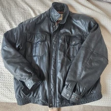 Leather Jacket XL TALL Levi's Black, lined