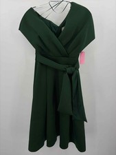 Pre-Owned Asos Green Size 6 Shift Knee Length Short Sleeve Dress