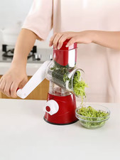 3-in-1 Rotary Cheese Grater Vegetable Slicer Shredder with 3 Blades