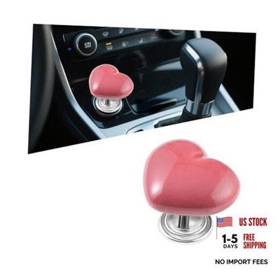 Car Push Start Button Cover, Heart Engine One Touch Start Stop Joystick, Pink