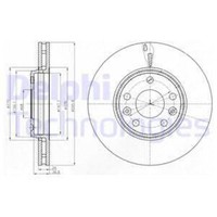 Delphi 2X Bremsscheibe Vorne Ø296 Mm BelüFtet FüR Renault ScéNic III JZ0/1_ 1.5