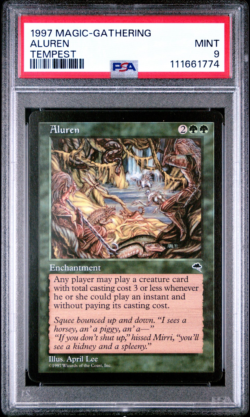 1997 MTG TEMPEST ALUREN PSA 9