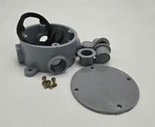 PVC Electrical Round Junction Box 3/4" (Lot of 5) Cantex 5133691