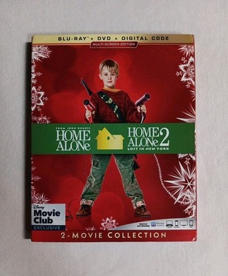 Home Alone 1 & 2 - Blu Ray, DVD, Digital, Disney Movie Club Exclusive New Sealed