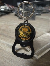 Genuine Harley Davidson Emblem Key Ring Chain & Bottle Opener - St. Thomas USVI