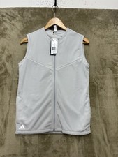 ADIDAS SZ L JUNIOR TECH GOLF VEST IS9702 60 Gray three stripes