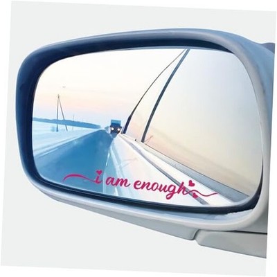 3X I am Enough Rearview Mirror Decal, Rear View Mirror Sticker, I AM Enough