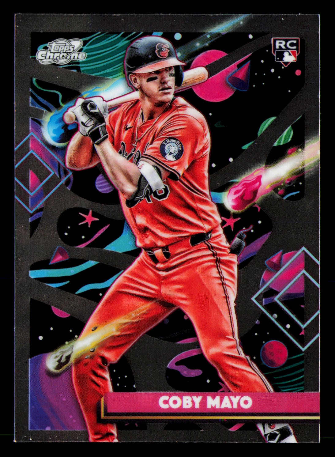 Coby Mayo 2025 Topps Chrome Cosmic #154 RC Baltimore Orioles