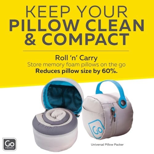 Compact Universal Travel Pillow Packer for U-Shaped Memory Foam Neck Support