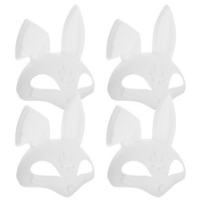  Masque de lapin, 4 pièces, masques de lapin, masques vierges à peindre, projets