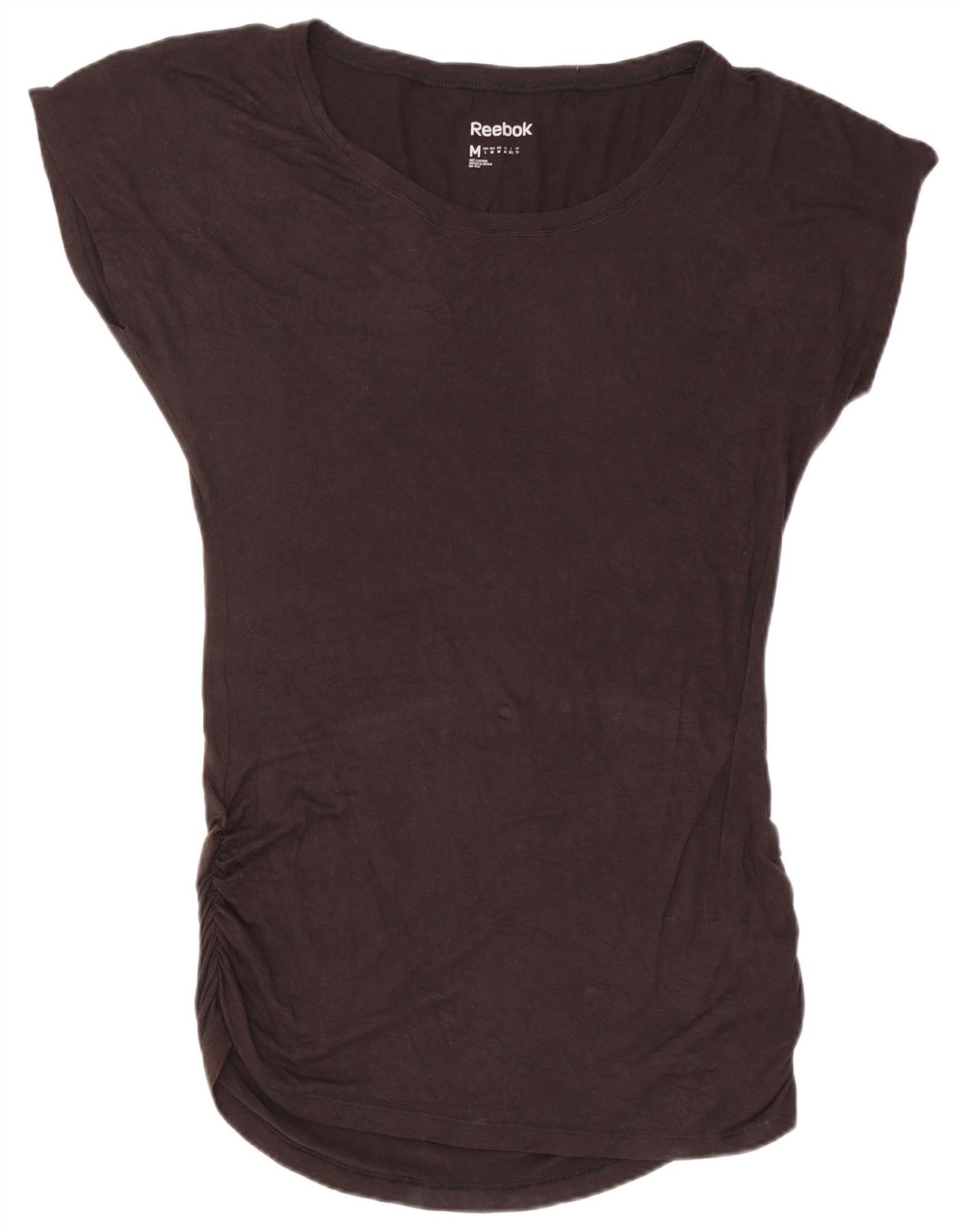 REEBOK Womens T-Shirt Dress UK 14 Medium Black Rayon AM09