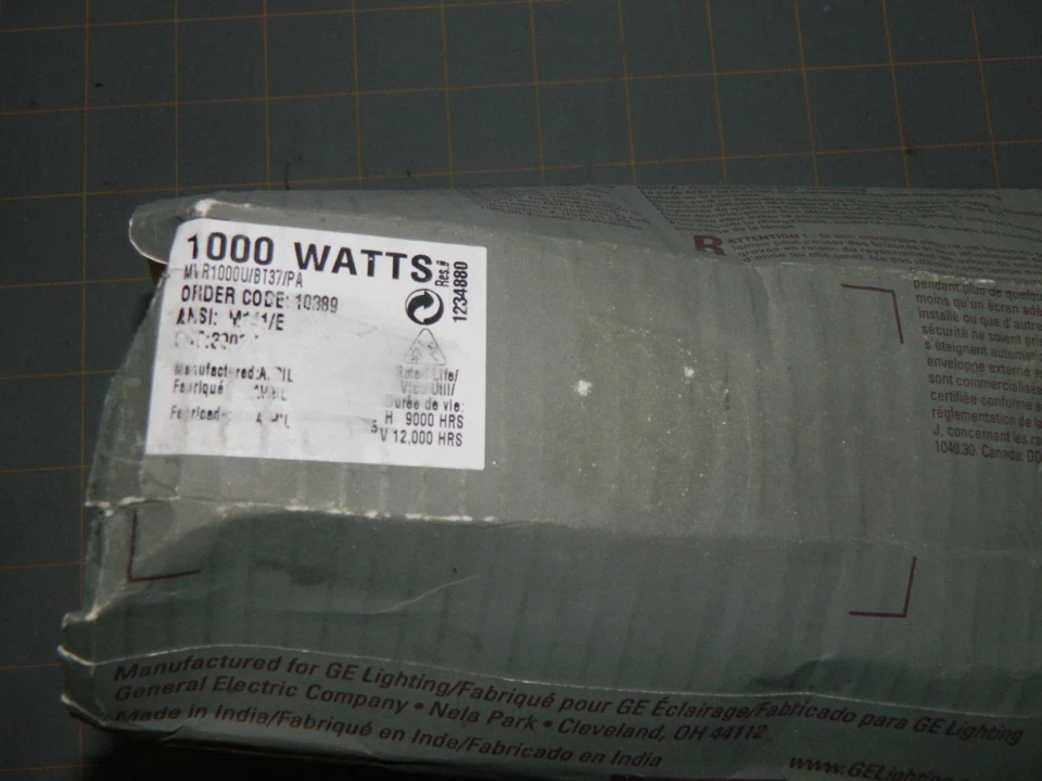 GE MVR1000/U/BT37/PA PulseArc Metal Halide 1000W Lamp Light Bulb M141/E - Image 3 of 4
