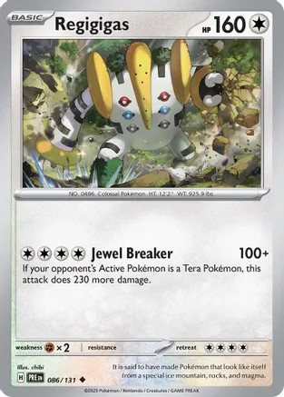 Regigigas 086/131 Uncommon Prismatic Evolutions Pokemon Near Mint