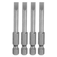 4pcs SL5.0 Slotted Screwdriver Bits 2.56" Magnetic Head Screw Driver Drill Bit