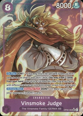 One Piece TCG   Vinsmoke Judge OP06-062   Alternate Artwork   ENG/NM