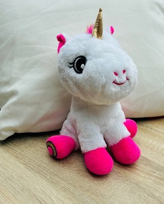 Einhorn,  Plüschtier, Weis/Rosa, 25 cm