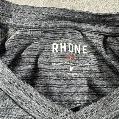 Rhone T Shirt Mens Medium Grey Performance Tech Active