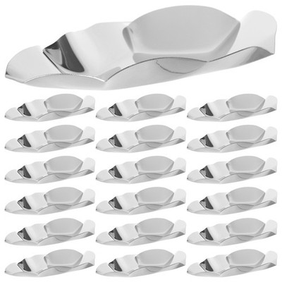 20Pcs Reusable Stainless Steel Oyster Tray Set for Grilling and Steaming Seafood